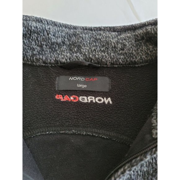 NordCap Men's Lg‎ Black/Gray Wool Blend Full Zip Long Sleeves Soft Shell Jacket - Picture 3 of 7
